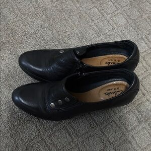 Clarks Artisan Black Leather Shoes